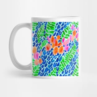 Watercolor animal prints and dlowers Mug